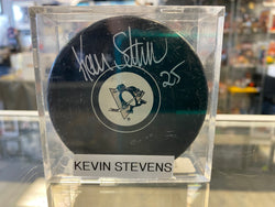 Kevin Stevens signed Pittsburgh Penguins Hockey Puck