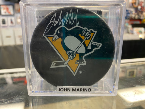 John Marino signed Pittsburgh Penguins Hockey Puck