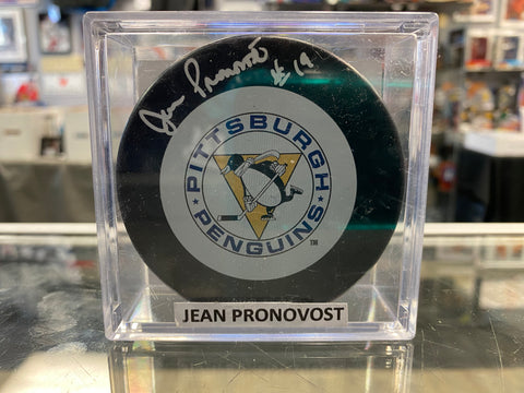 Jean Pronovost signed Pittsburgh Penguins Hockey Puck