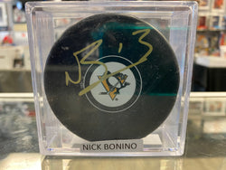 Nick Bonino signed Pittsburgh Penguins Hockey Puck