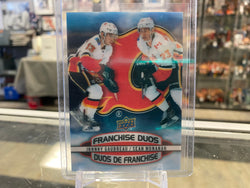 2019-20 TIM HORTONS 3D FRANCHISE DUOS D-6 JOHNNY GAUDREAU  SEAN MONAHAN