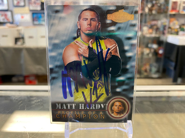 Matt Hardy signed WWE Wrestling Card