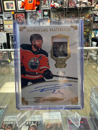 2019-20 UD The Cup Signature Materials Auto Patch /25 Leon Draisaitl SP-LD Oilers