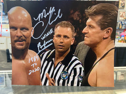 Mike Chioda signed WWE Wrestling Referee 8x10 Photo McMahon Austin