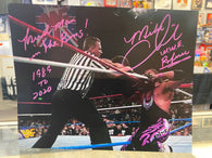 Mike Chioda signed WWE Wrestling Referee 8x10 Photo Bret Hart