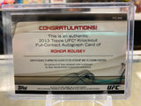 RONDA ROUSEY 2013 TOPPS UFC KNOCKOUT AUTO AUTOGRAPH STRIKEFORCE /75 MMA