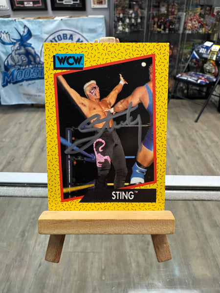 Sting signed 1991 Impel WCW Wrestling Card