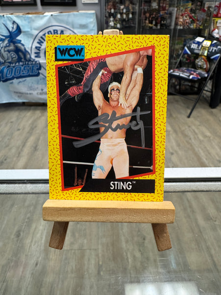 Sting signed 1991 Impel WCW Wrestling Card