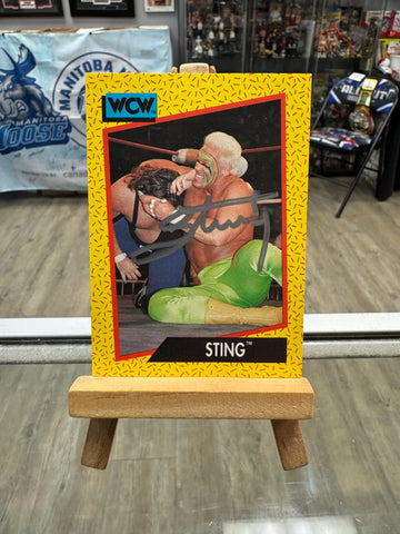 Sting signed 1991 Impel WCW Wrestling Card