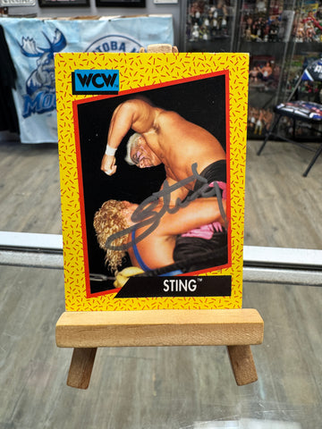 Sting signed 1991 Impel WCW Wrestling Card