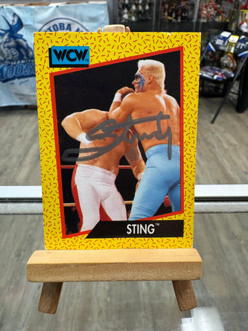Sting signed 1991 Impel WCW Wrestling Card