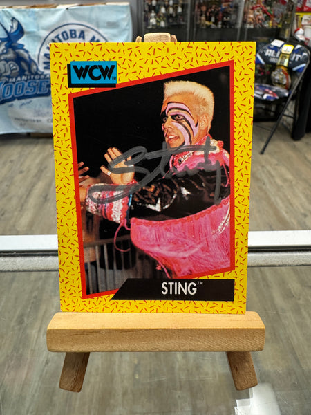 Sting signed 1991 Impel WCW Wrestling Card