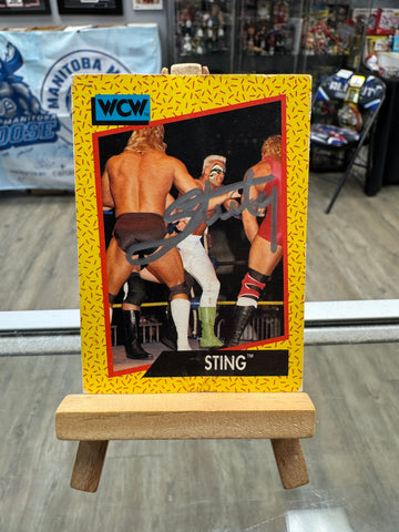 Sting signed 1991 Impel WCW Wrestling Card