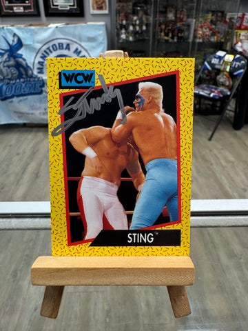 Sting signed 1991 Impel WCW Wrestling Card