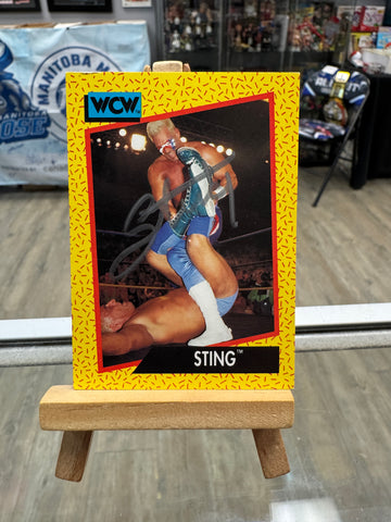 Sting signed 1991 Impel WCW Wrestling Card