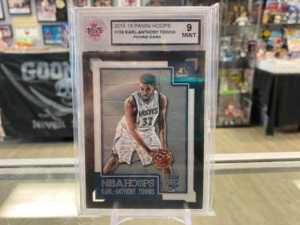 2015-16 Panini Hoops KARL ANTHONY TOWNS MINT Rookie RC #289 KSA 9
