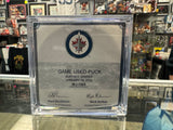 Dustin Byfuglien signed Winnipeg Jets Game Used Hockey Puck