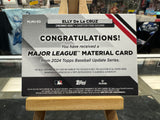 2024 Topps Update #MLMU-ED Elly De La Cruz Major League Material Relic Rookie Card /25