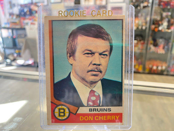 1974-75 OPC O PEE CHEE Hockey #161 Don Cherry RC Boston Bruins Rookie Card