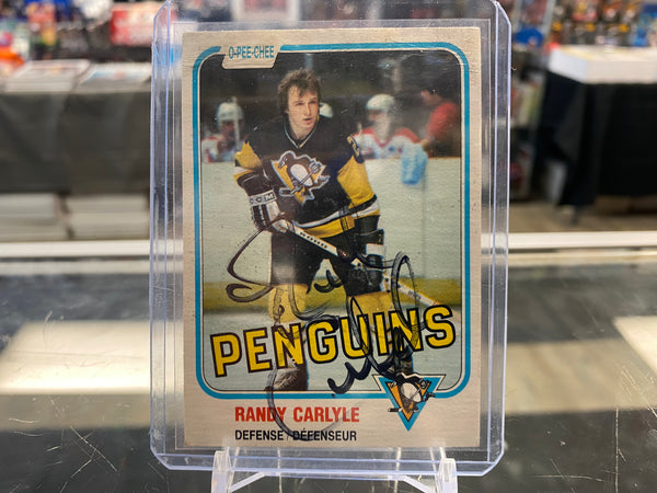 Randy Carlyle signed 1981-82 OPC Hockey Card