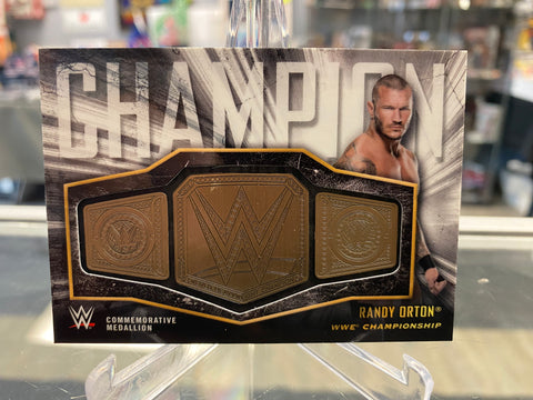 2018 Topps WWE Authentic Commemorative Championship Plate Card Randy Orton /199