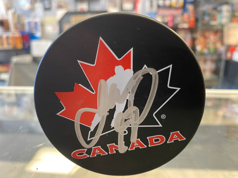 Josh Morrissey signed Team Canada Hockey Puck