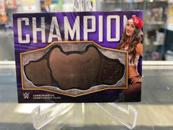 2018 Topps WWE Authentic Commemorative Championship Plate Card Nikki Bella /99