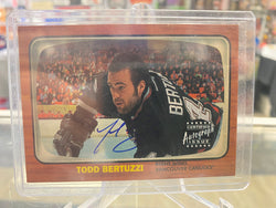 2003-04 Topps Heritage Hockey Auto Todd Bertuzzi (Short Print) #RO-TB Canucks 🔥