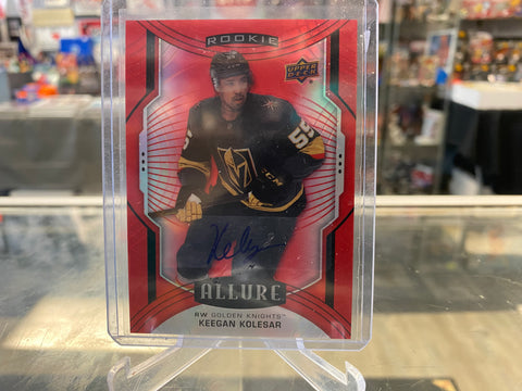 KEEGAN KOLESAR 2020-21 Allure Red Rainbow Auto Rookie SP RC #109 Golden Knights