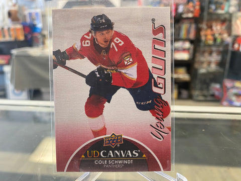 2021-22 Upper Deck Hockey YOUNG GUNS Canvas #C387 Cole Schwindt Rookie RC