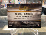 2018 Topps WWE Authentic Commemorative Championship Plate Card Nikki Bella /99