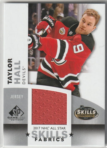 Taylor Hall 2017-18 Upper Deck SP Game Used All-Star Skills Fabrics Jersey Card #AS-TH