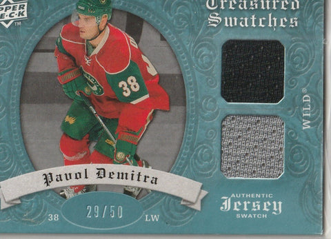 Pavol Demitra 2008-09 Upper Deck Artifacts - Treasured Swatches - Dual #TSD-PD /50