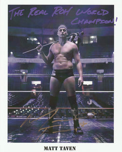 Matt Taven - The Real ROH World Champion Autograph 8x10 Photo #3 - First Row Collectibles