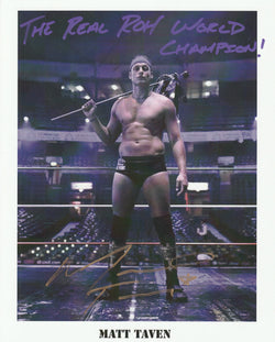 Matt Taven - The Real ROH World Champion Autograph 8x10 Photo #3