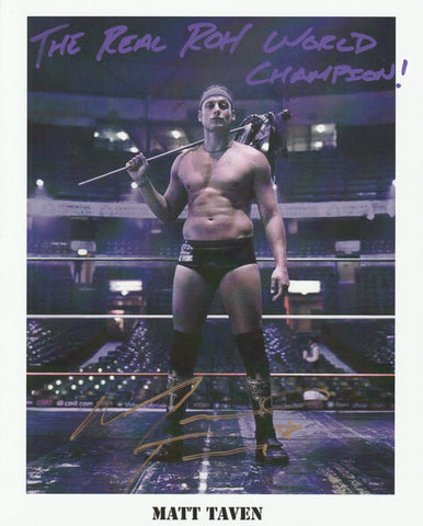 Matt Taven - The Real ROH World Champion Autograph 8x10 Photo #3