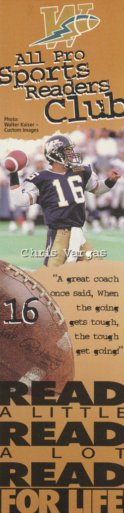 Chris Vargas 1998 All Pro Sports Readers Club Bookmark