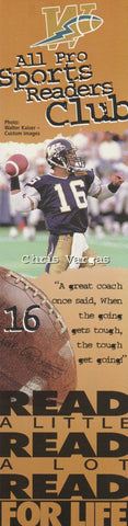 Chris Vargas 1998 All Pro Sports Readers Club Bookmark