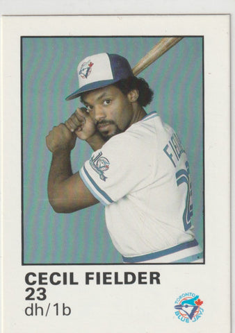 Cecil Fielder 1987 Team Issue Blue Jays Fire Safety #9