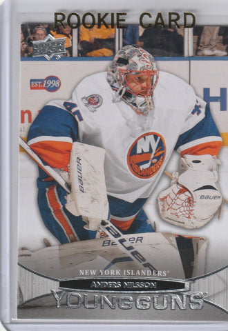 Anders Nilsson 2011-12 Upper Deck #482 Young Guns Rookie Card