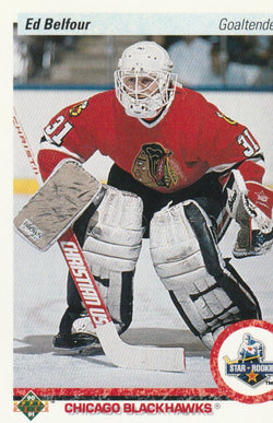 Ed Belfour 1990-91 Upper Deck #55 Rookie Card - First Row Collectibles