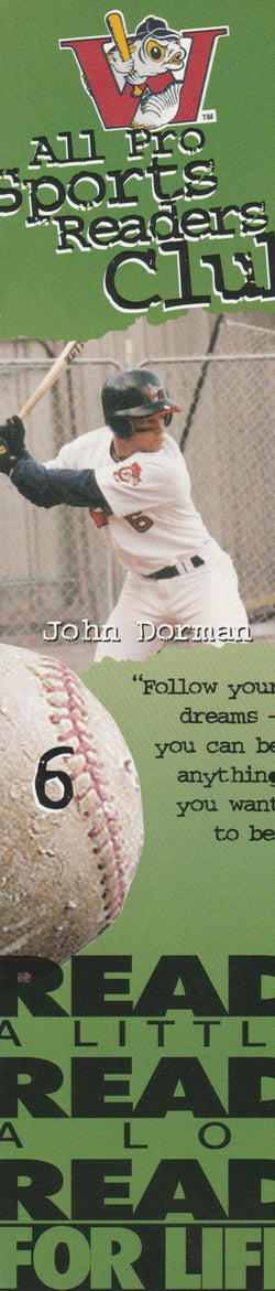 John Dorman 1998 All Pro Sports Readers Club Bookmark