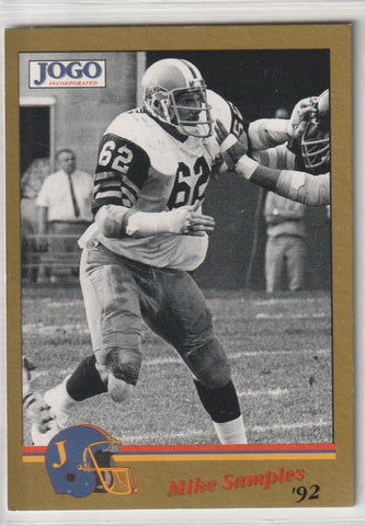 Mike Samples 1992 CFL Jogo Missing Years Ti-Cats 9A - First Row Collectibles