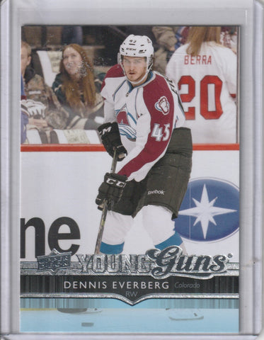 Dennis Everberg 2014-15 Upper Deck Hockey #217 Young Guns Rookie Card