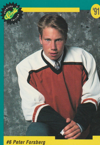 Peter Forsberg 1991 Classic Draft Picks #5 - First Row Collectibles