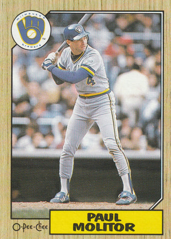 Paul Molitor 1987 O-Pee-Chee #184 - First Row Collectibles
