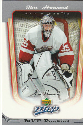 Jimmy Howard 2005-06 Upper Deck MVP #420 Rookie Card - First Row Collectibles