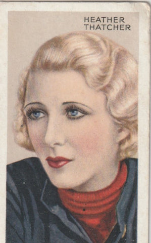 Heather Thatcher 1935 Gallaher Stars of Screen & Stage Green Back #1 - First Row Collectibles