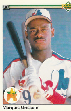 Marquis Grissom 1990 Upper Deck #9 Rookie Card