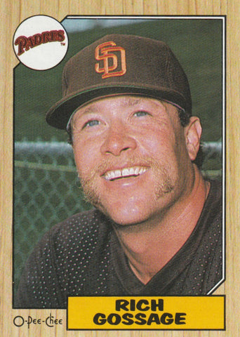 Rich Goose Gossage 1987 O-Pee-Chee #380